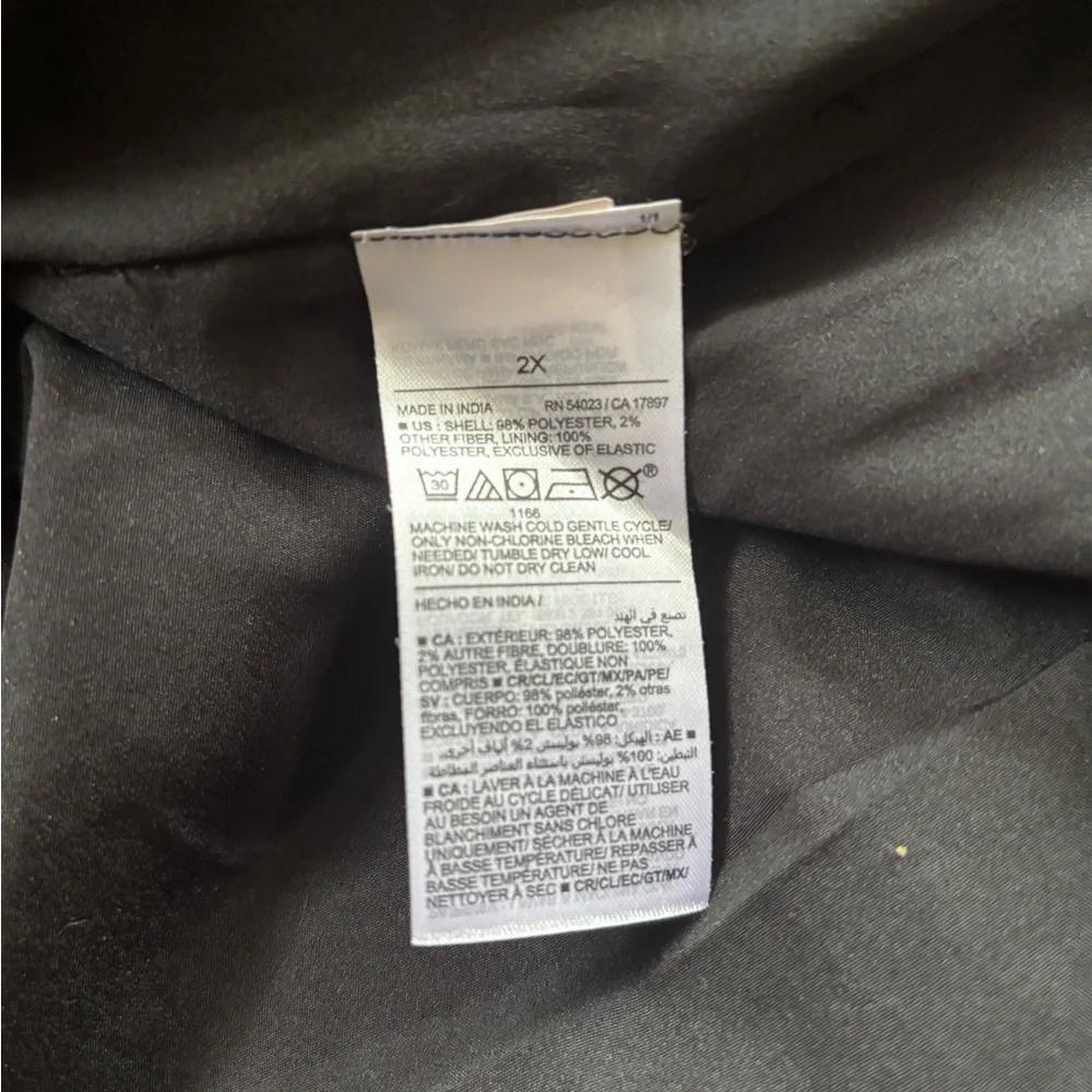 Old Navy Women's Plus 2X Black and Silver Waist Defining Shine Mini Party Dress - Picture 10 of 11